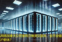 加拿大公司官网只做英文版本,会不会错过本地客户群体?-海外网站建设